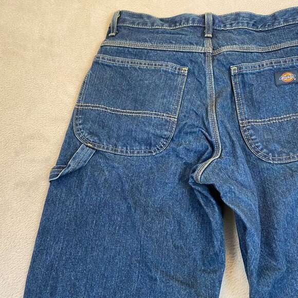 Dickies Mens Carpenter Jeans 30x32 Relaxed Fit Blue Denim Work Pants - Picture 14 of 16